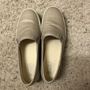 VGUC. Keds gold shimmer slipons